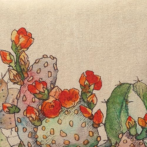 Blooming Cacti - Wristlet Wallets for Women, Crossbody Sling Bags, Tote Bag, Book Bag, 100% Cotton Canvas3