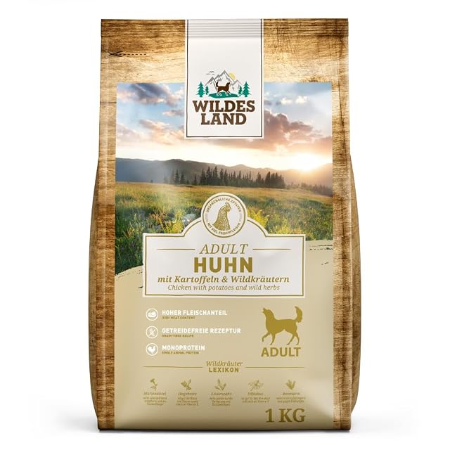 Wildes Land Pollo y Patata Comida Seca de Perro 1 Kg