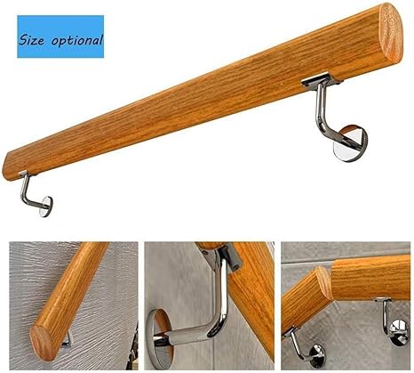 Amazon Co Jp アームレストコンプリートキット 30cm 600cm 高強度階段手すり ブラケット付き 木製の滑り止め付き安全柵 屋根裏部屋 バー ヴィラに適しています Size 160cm Diy 工具 ガーデン
