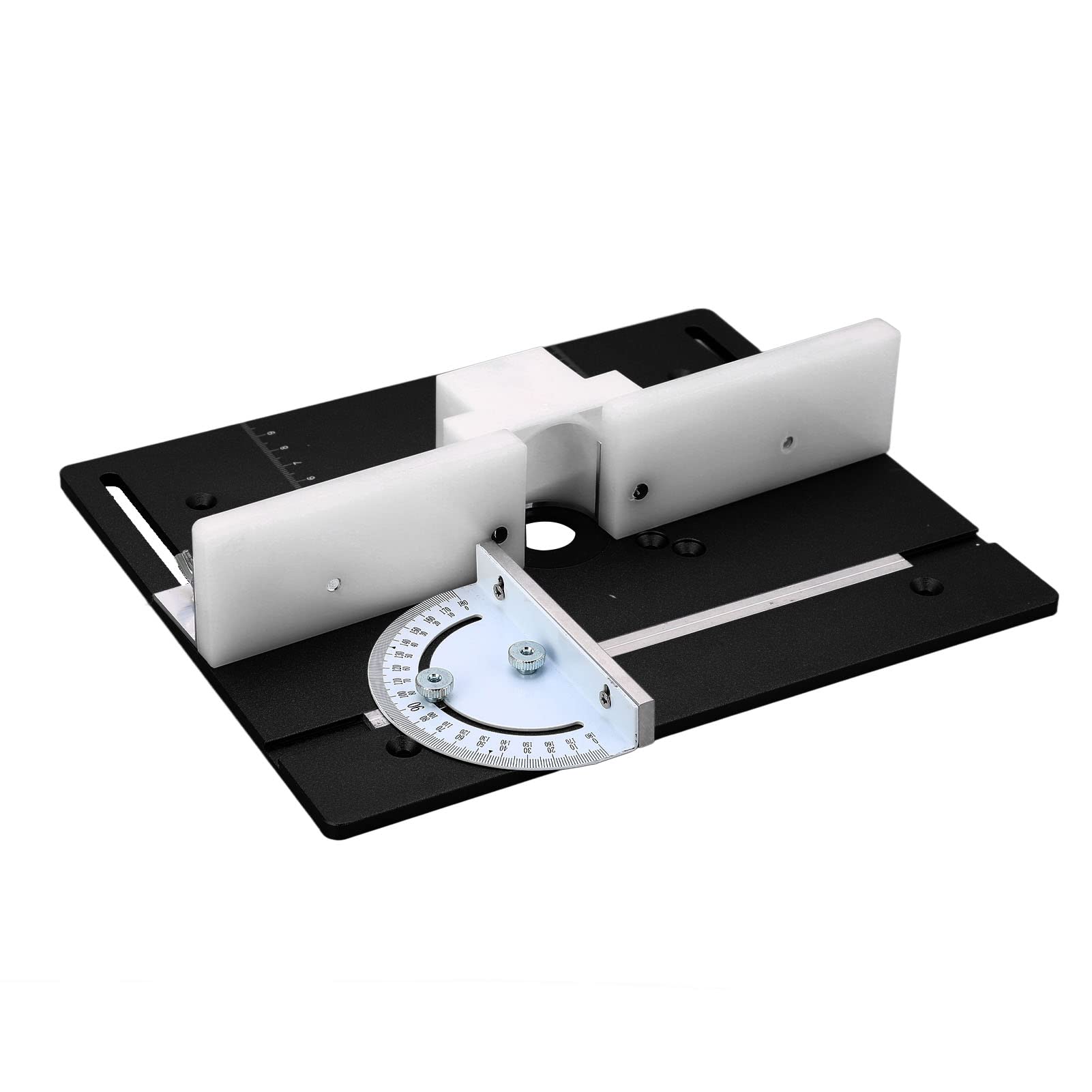 Router Lift System Full Installation Set, Aluminum Alloy Wear Resistant Router Lift Easy Installation for DIY Enthusiasts for Electric Trimming (Black)-image-22