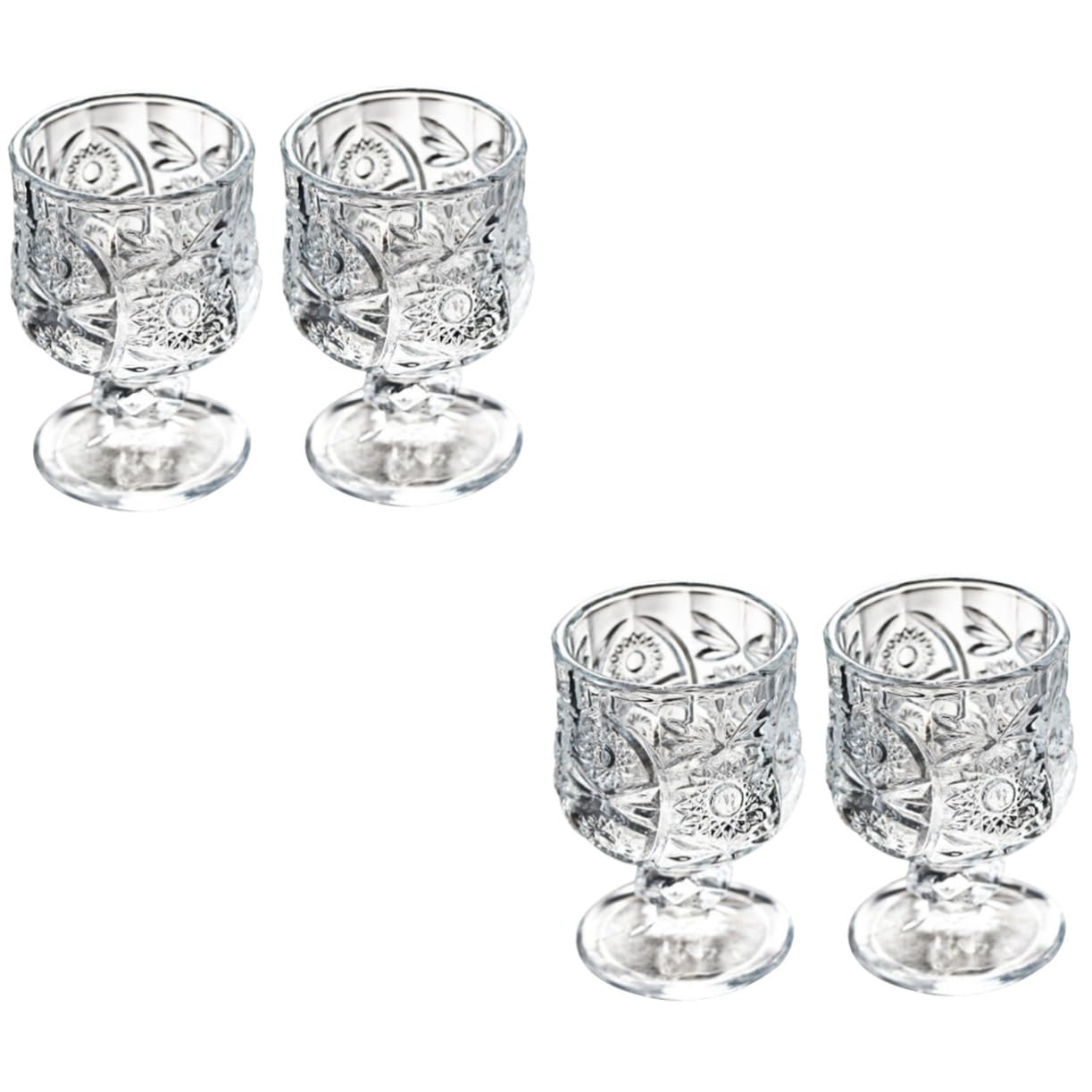 Verres à vin rétro BESTonZON en verre transparent pour la dégustation à domicile