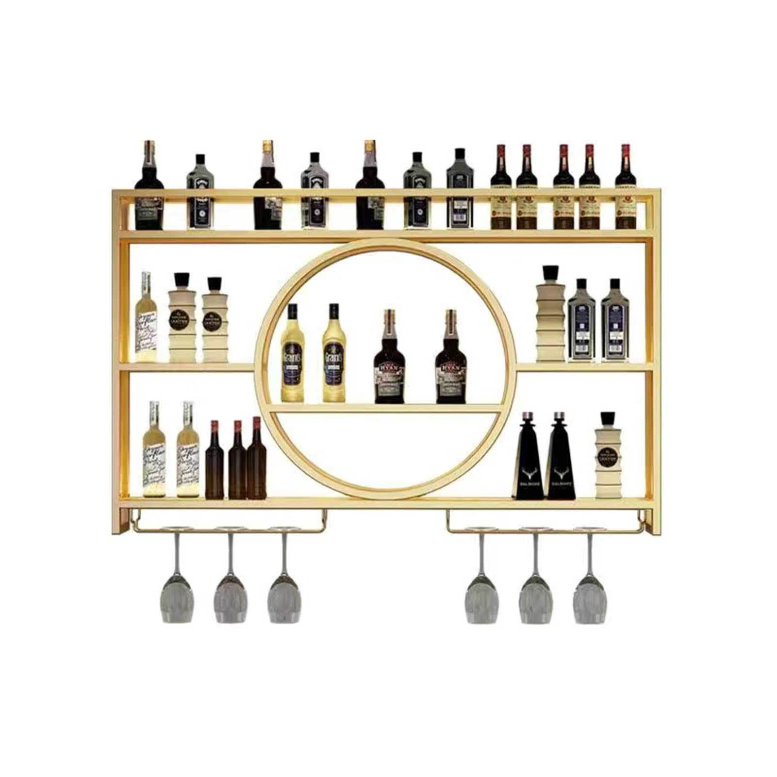 Étagère bar murale bouteilles pour une ambiance lounge à la maison