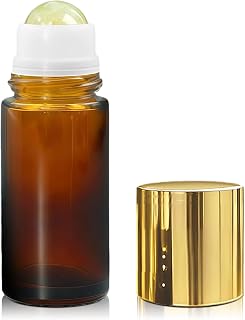 1.7oz Refillable Citrine Crystal Roller Bottles for Oils