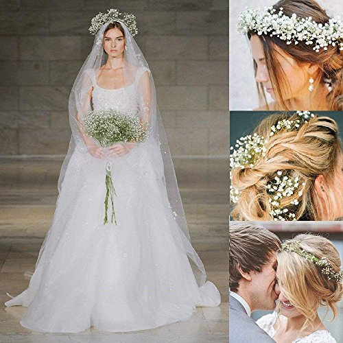 Ysber 10Pcs Baby Breath/Gypsophila Artificial Fake Silk Plants Wedding Party Decoration Real Touch Flowers Diy Home Garden(White) #TOP6