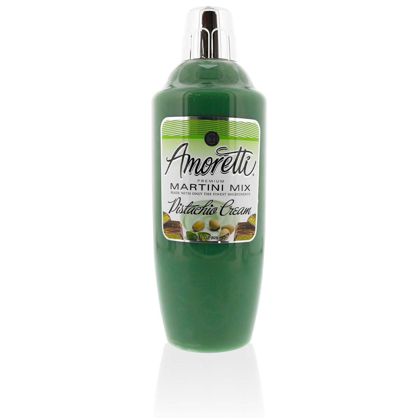 AMORETTI - Premium Pistachio Cream Martini Mix - 7 Servings Per Bottle (28 oz), Gluten Free, Kosher, Easy to Use