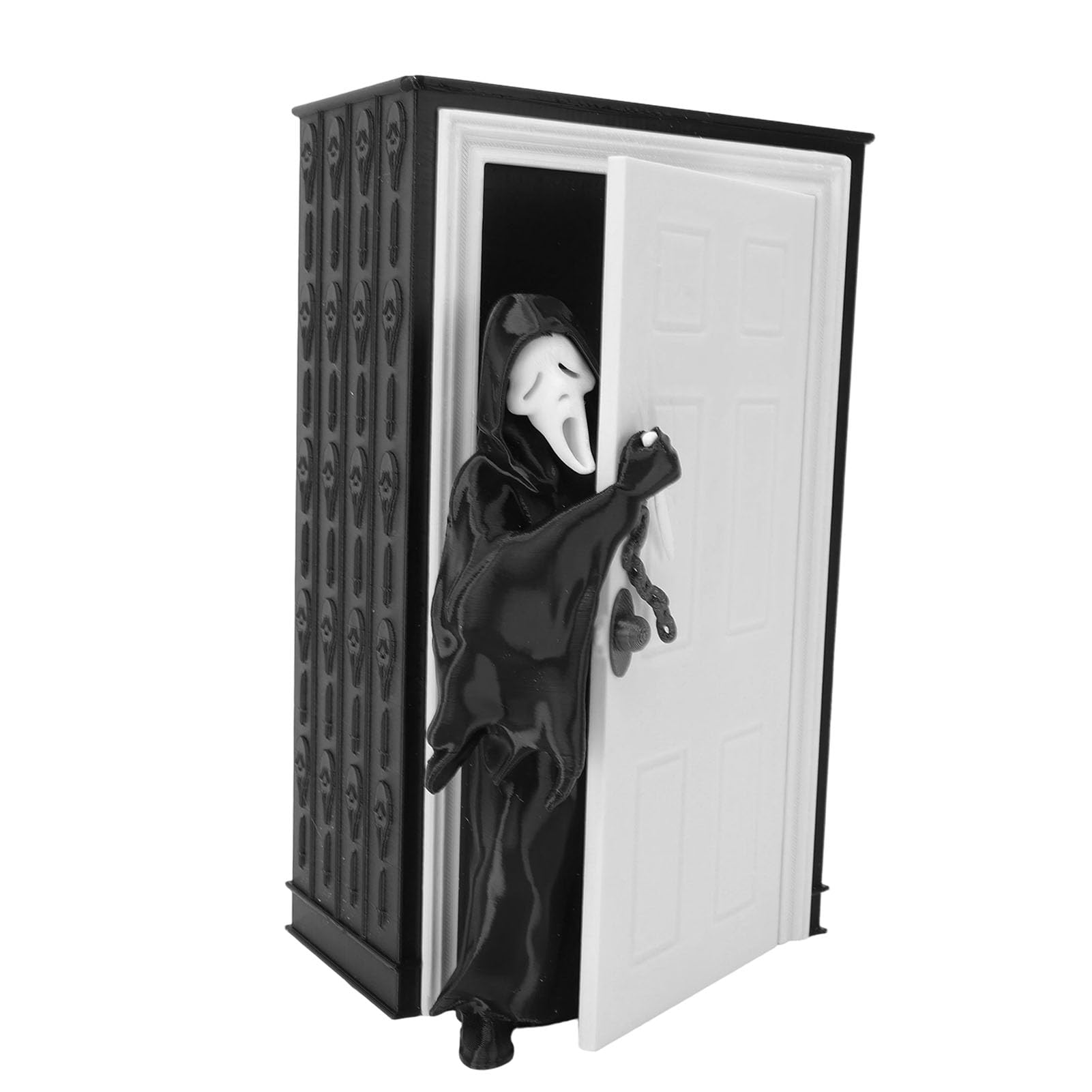 Naroote Geister-Popcornbehälter, Gruselige Halloween-Dekoration mit Detailliertem Türdesign für Gastgeschenke bei Filmabenden