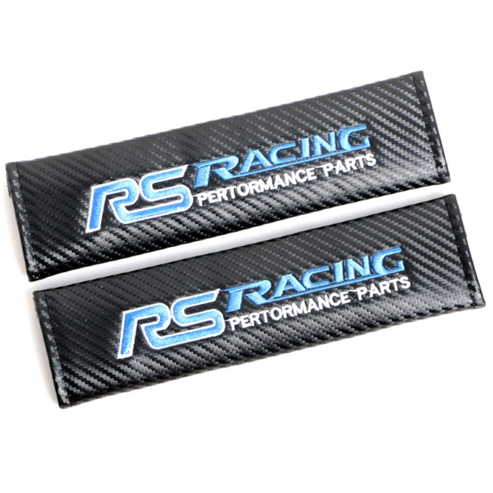 LL LLSW SHOP 2Pack Car Seat Belt Cover for Ford Focus ST Racing, Carbon Fiber Embroidered Logo Shoulder Pad Seat Belt Cover Protective Sleeve…