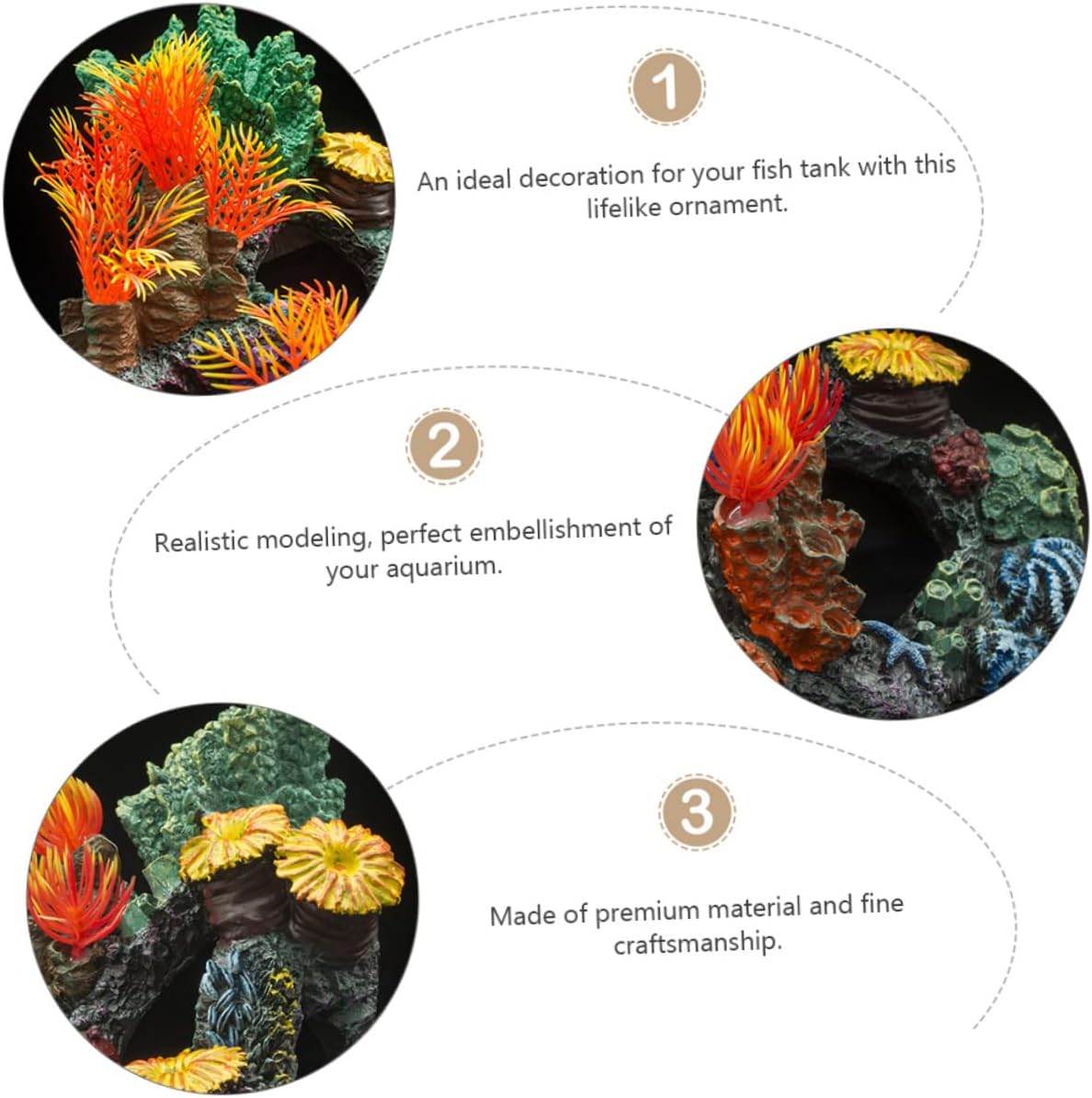 DOITOOL Fish Tank Coral Ornaments Aquarium Decorations Artificial Landscape Pieces Unique Design for