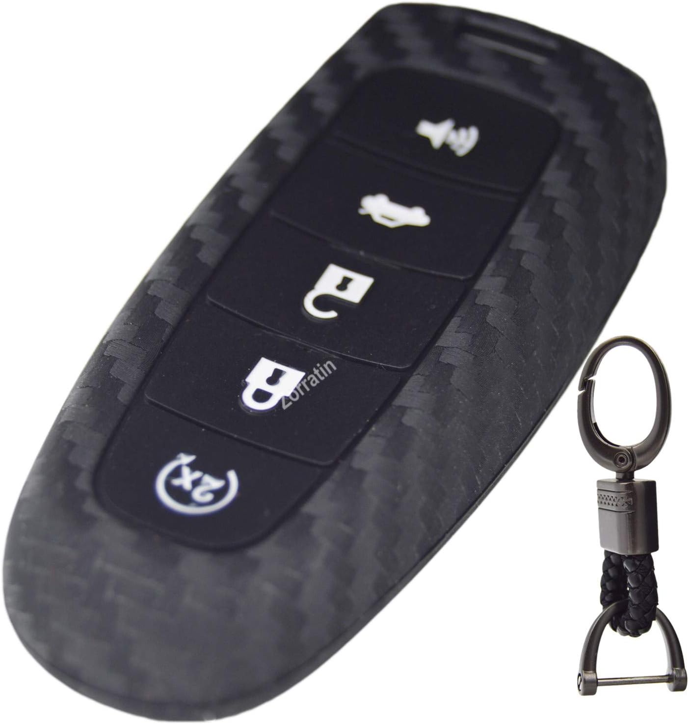Carbon Silicone Key Fob Cover Protector for Ford Focus Edge Escape Explorer Expedition Taurus & Lincoln MKT MKX Navigator