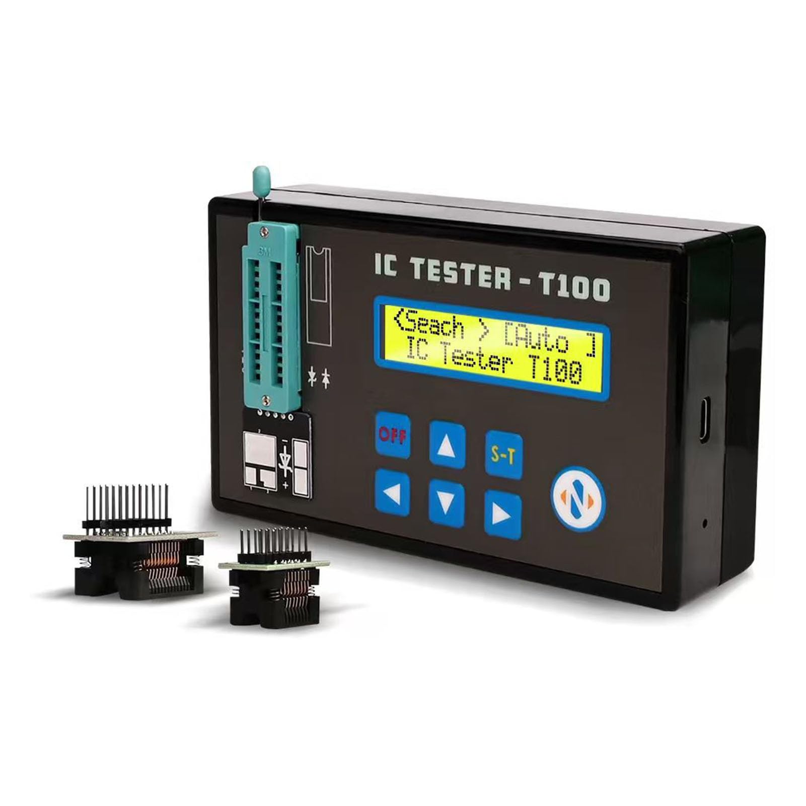 Tester per Circuiti Integrati, Misuratore di Transistor, Tester per Chip IC, con modalità AUTO 5V 3.3V per Optoaccoppiatori Serie 74HC 74LS CD4000 4500.
