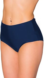 Aquarti Women's Bikini Bottoms with High Waistband 42 Darkblue