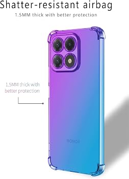 Draamvol Custodia Per Honor X6B – Morbida TPU Sfumata Rosa E Verde, Antiurto E Anti-ingiallimento - 4