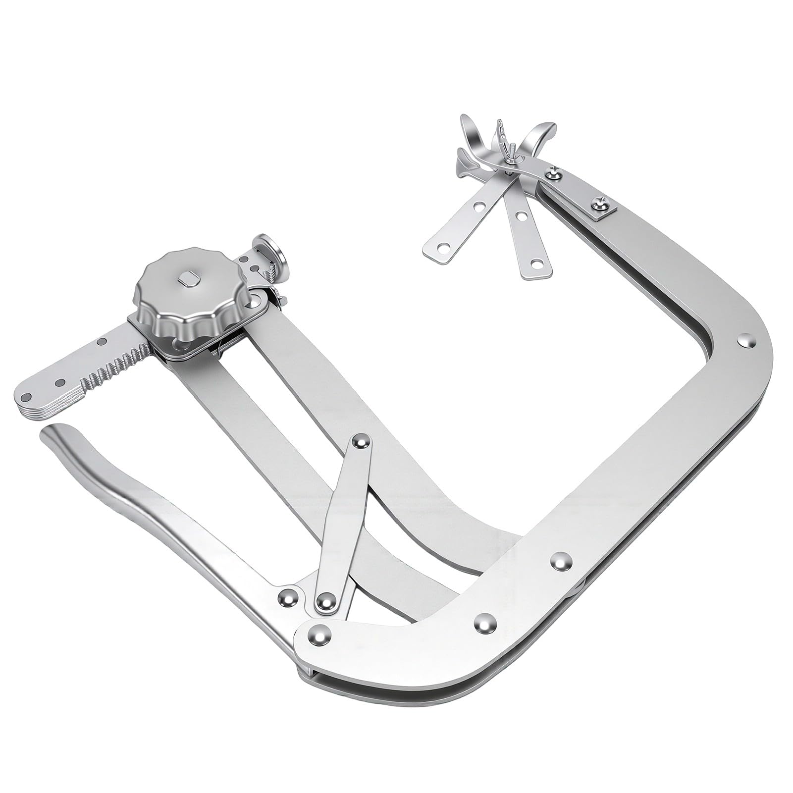 AMONIDA Compressore Molla Valvola 10 Pollici Acciaio Carbonio 50 | Compatibile con motori a valvole in testa, profondità della gola di 255 mm, impugnatura da 205 mm, include morsetti offset