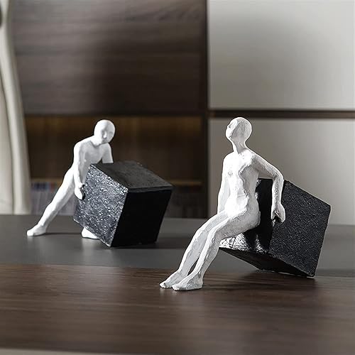 Miniatura 4 de Sujetalibros decorativos únicos y modernos, sujetalibros para estantes, decoración moderna del hogar, sujetalibros Sokoban, sujetalibros para sala
