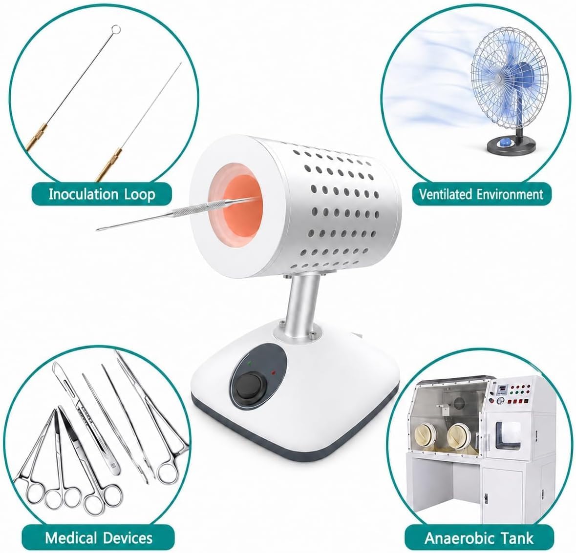 Sterilizzatore infrarosso elettrico del laboratorio per i cicli ed i bisturi DS-900S | sterilizzatore di calore di 400°C/825°C con i fori del riscaldamento di 35mm e di 14mm per gli strumenti del laboratorio