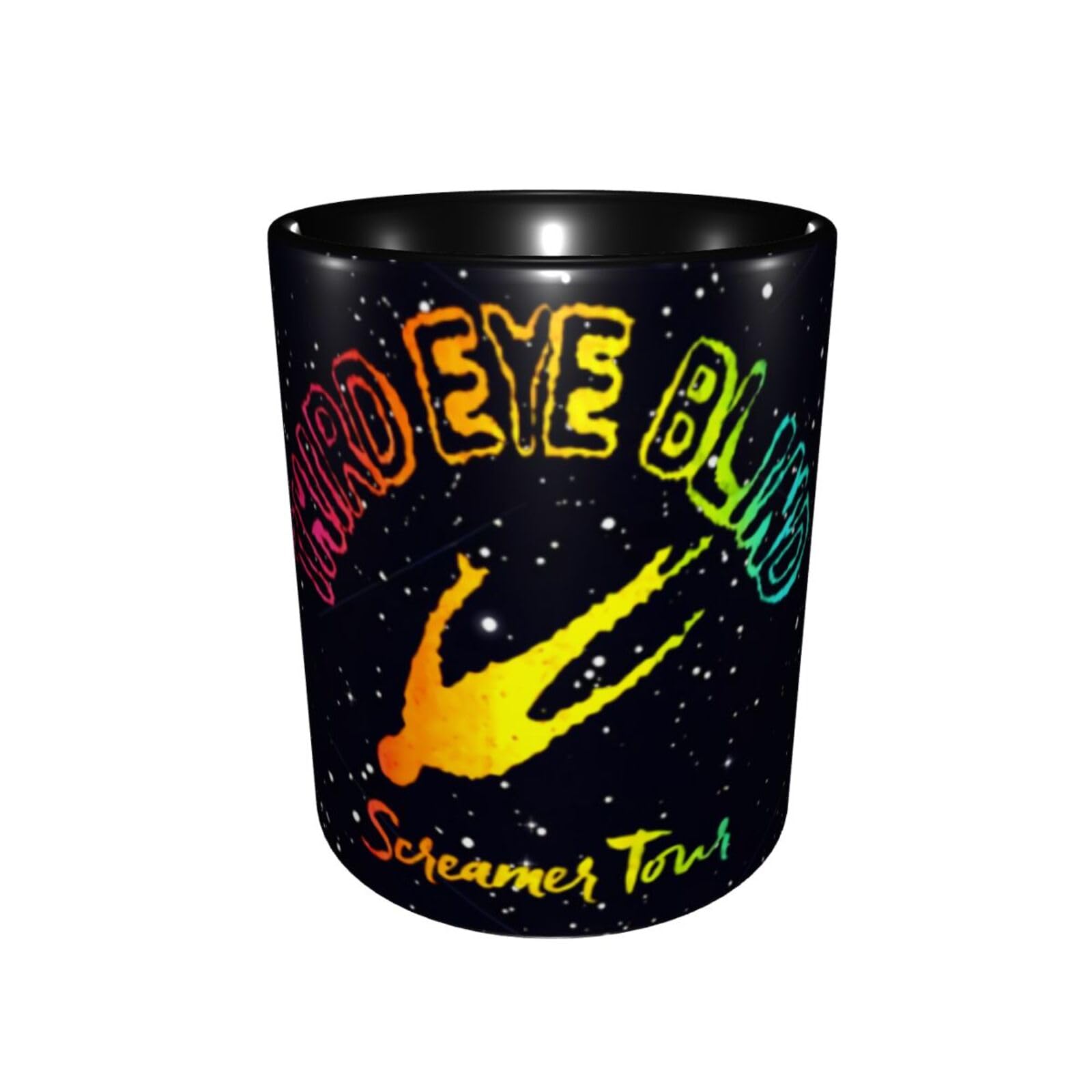 11 OZ Ceramic Coffee Mugs Third Eye Rock Blind Band Novelty Mug Tea Cup with Handle for Home Office Decor