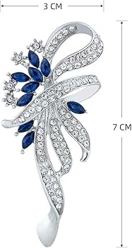 Classique élégante Broche Couleur Or Beau Cristal Diamant Bijou Vintage