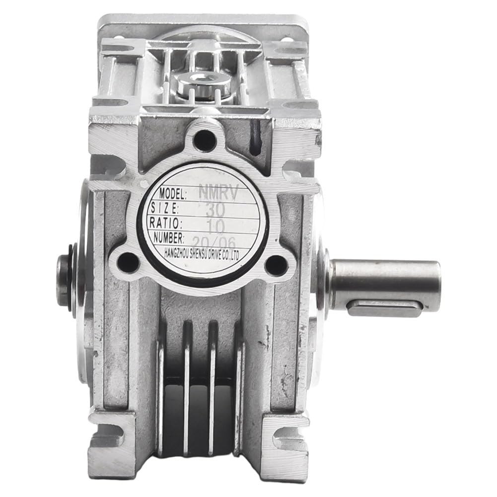 Reductor de engranaje sin fin NMRV030 RV030 de aleación de aluminio de 14 mm, eje de salida 5:1-80:1 para motores paso a paso NEMA 23, relación de velocidad 5:1