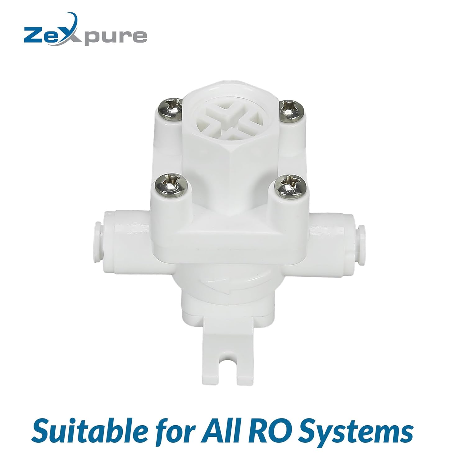 RO Pressure Controlling Valve with 2 Meter Pipe | Water Pressure Regulator with 1/4" Quick Fit for RO UV UF Water Purifier and Filter - PRV, White | Pressure Reducing Valve, 1/4"