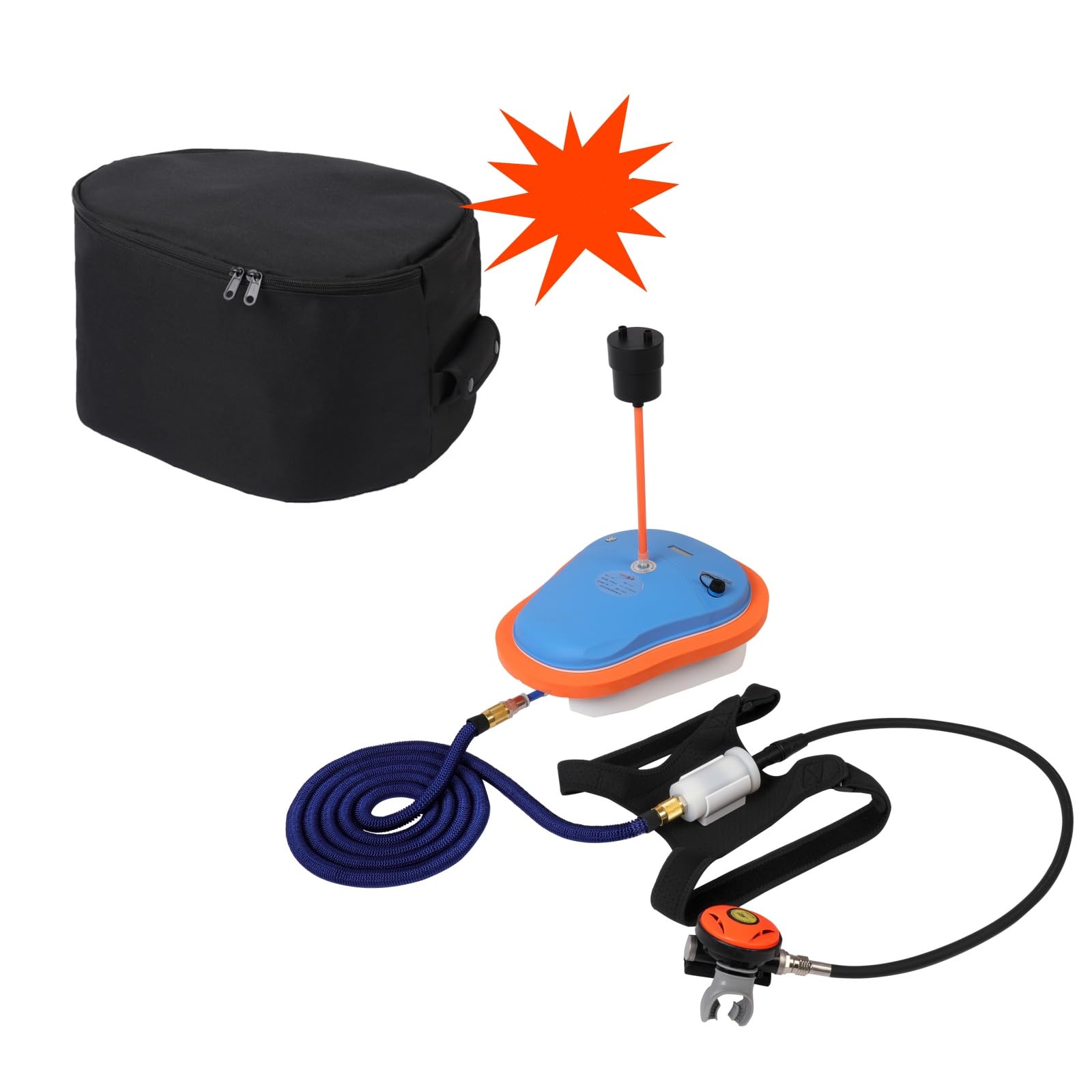 Waterproof Air Compressor Scuba Diving Ventilator, Tankless Diving System, Portable Swimming Pool Toys Rechargeable Scuba Diving Tank