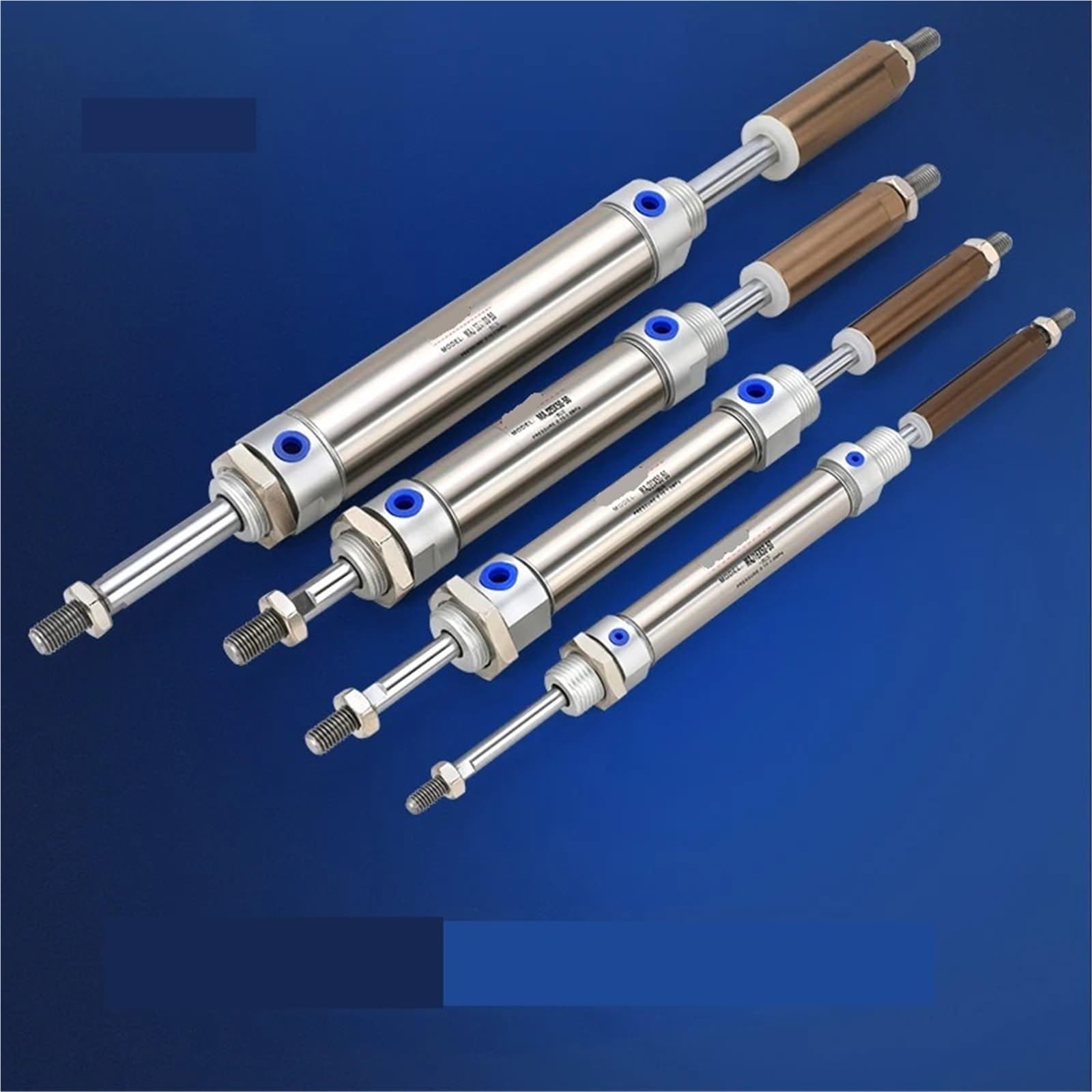 Cilindro neumático ajustable MAJ de acero inoxidable con doble efecto 7