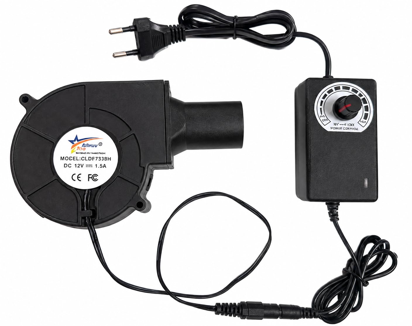 DHRUVPRO DC Ball bearing Blower Fan CLB9733BH-F DC 12V 1.50A 3800-RPM with 12V 1A Speed Controller-image-44