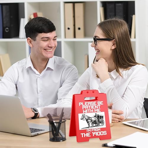 Miniatura 4 de Divertido letrero de decoración de escritorio de oficina, letrero retro con el texto en inglés "I'm From the 1900s", decoración de cubículo, regalos