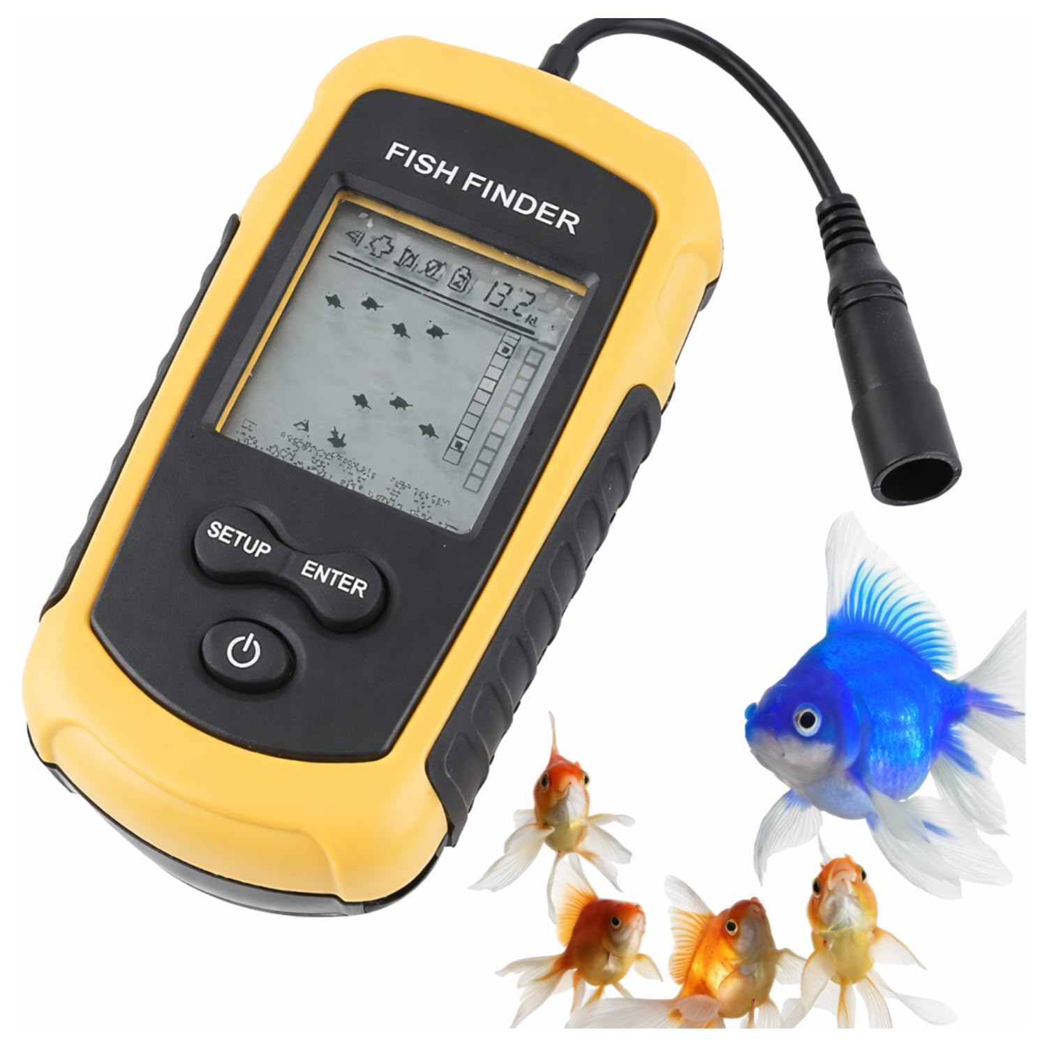 Lucky FF1108-1 draagbaar ijsvis sonar viszoeker met alarm en