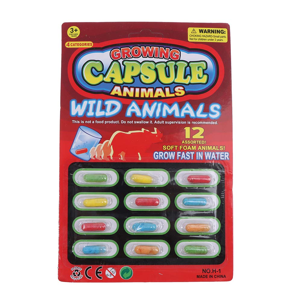 1 Pack Magic Grow Capsules,Water Growing Animals Capsules,Growing in Water Animals Toys Growing in Water Grow Capsule Toys for Boys and Girls