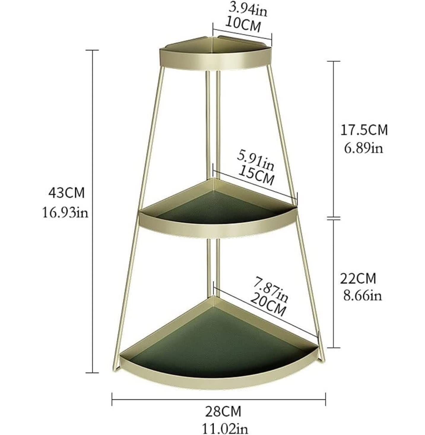 Przechowywania Kosmetyków Organizer na Kosmetyki Narożna Kosmetyczna Żelazna Półka Toaletka Na Biurko 3-poziomowa Prosta Szminka Do Makijażu Rack Organizer Organizer do Makijażu Stojak na Kosmetyki (