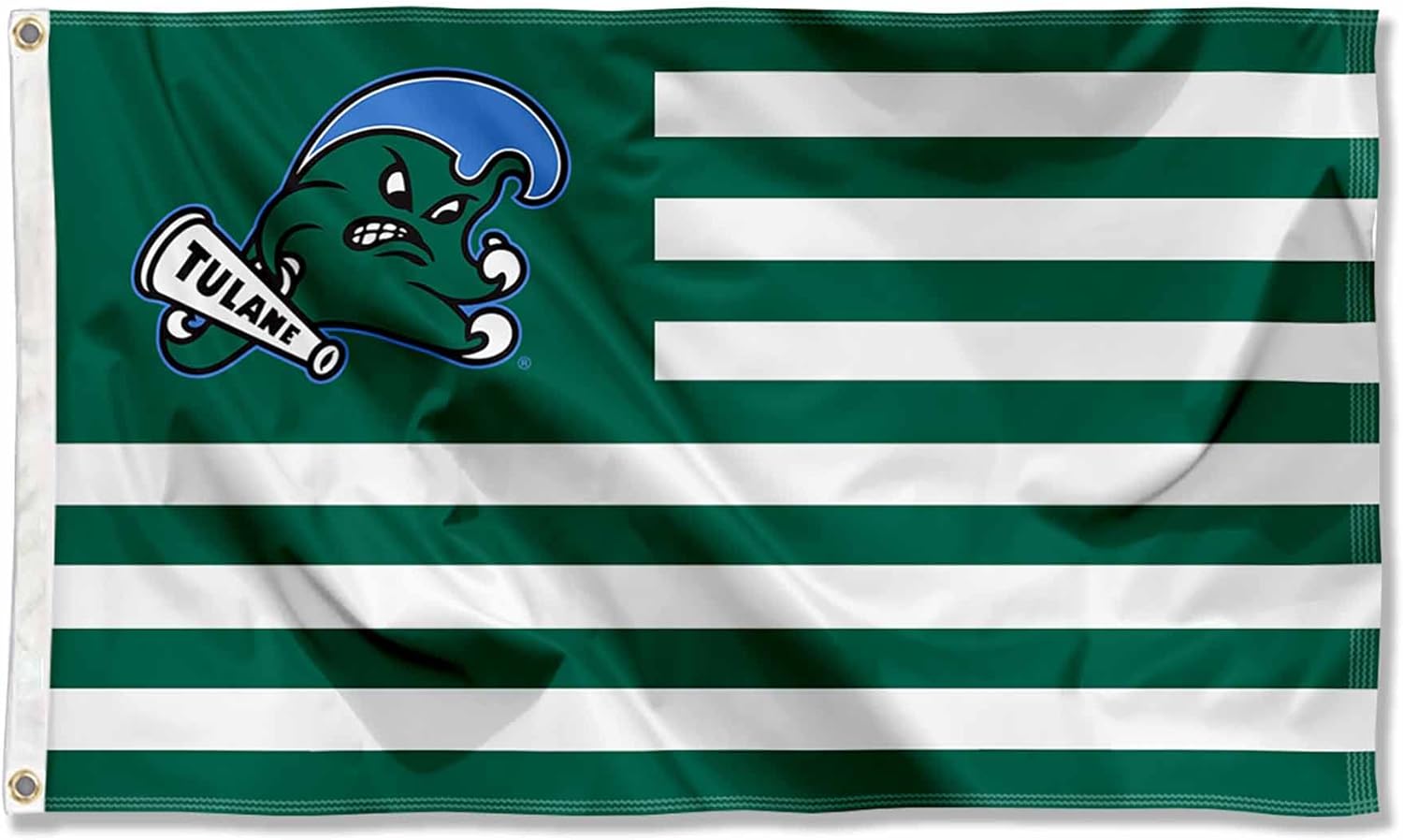 Tulane Green Wave American Stripes Nation Flag