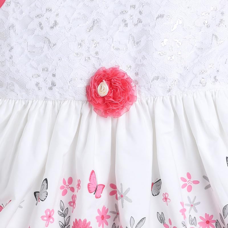 Image of Funshine Girls Spring Summer Casual Dress for Kids | Soft Breathable Comfortable Everyday Wear for Play School Outings Birthday Parties & Family Occasions | Stylish Lightweight Trendy Outfit