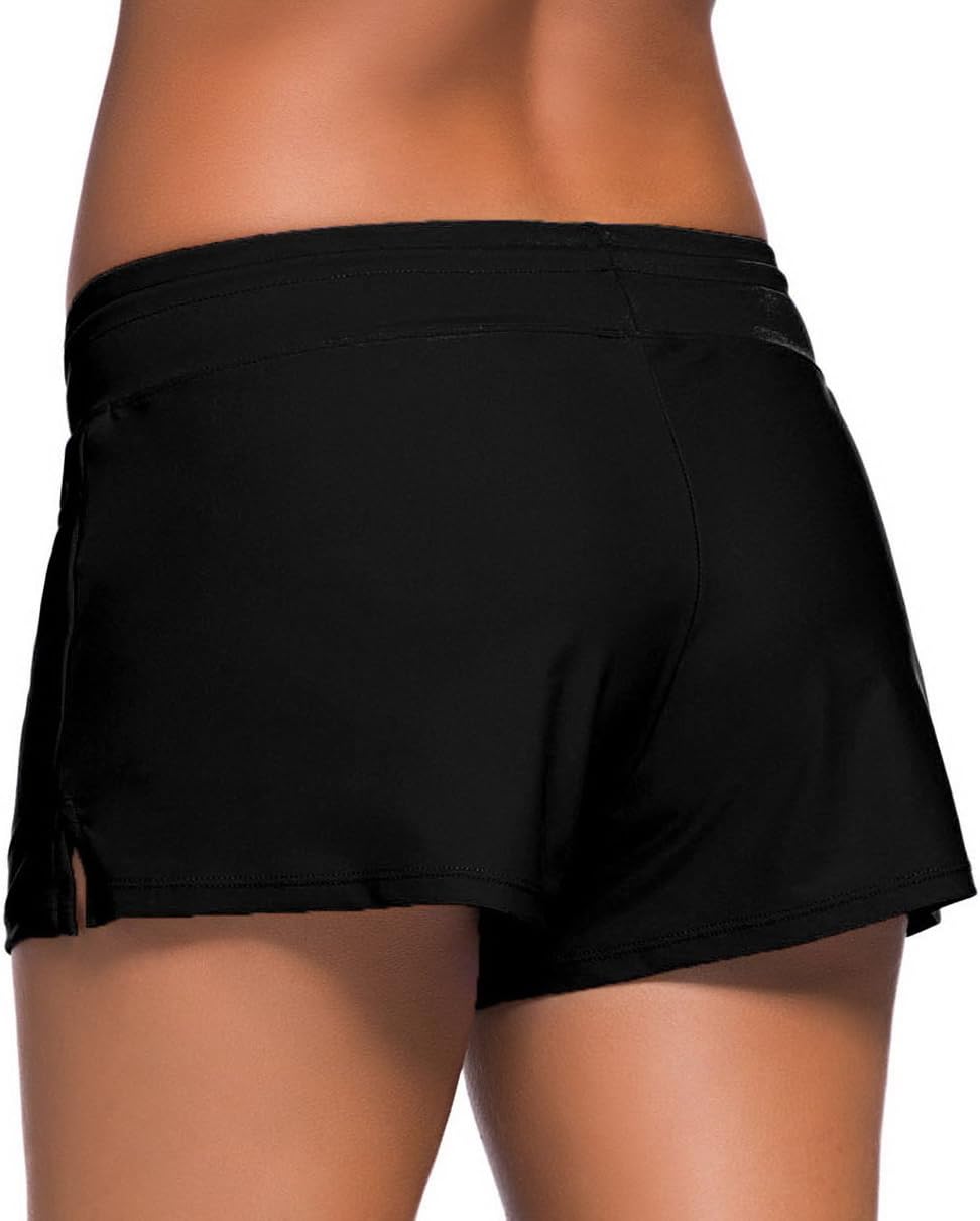 Women's Swim Boardshorts Tankini Boyshorts Beach Bottom Swimsuit Built in Briefs - Image 4