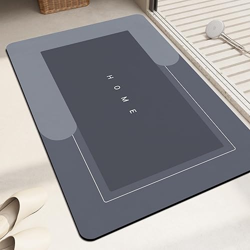Tapete de baño superabsorbente de secado rápido, grande, para sala de estar o cocina, parte inferior de caucho antideslizante, fácil de limpiar