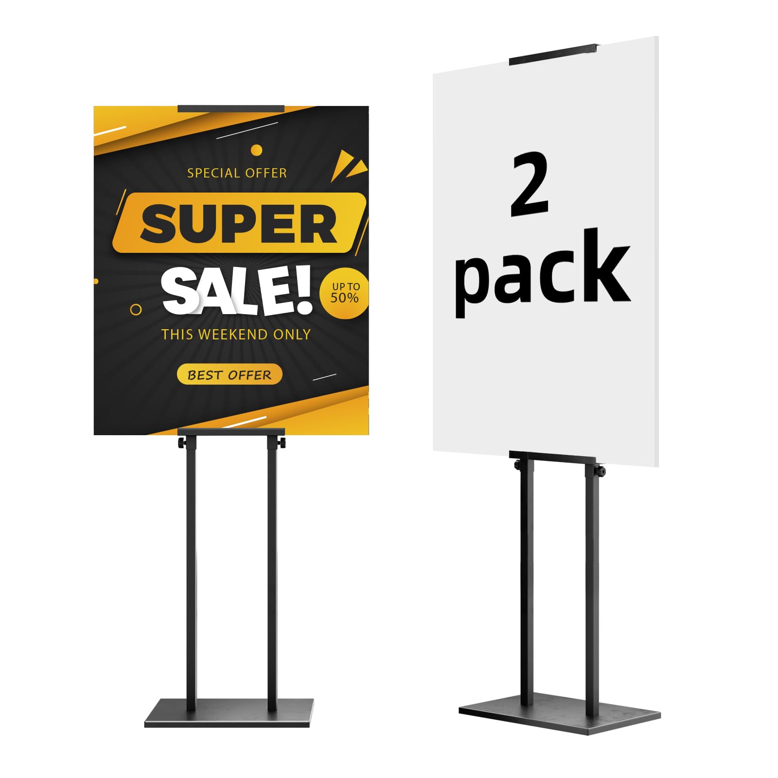 Amazon.com : WHAUU 2Pack Sign Holder Display Stand,Heavy Duty
