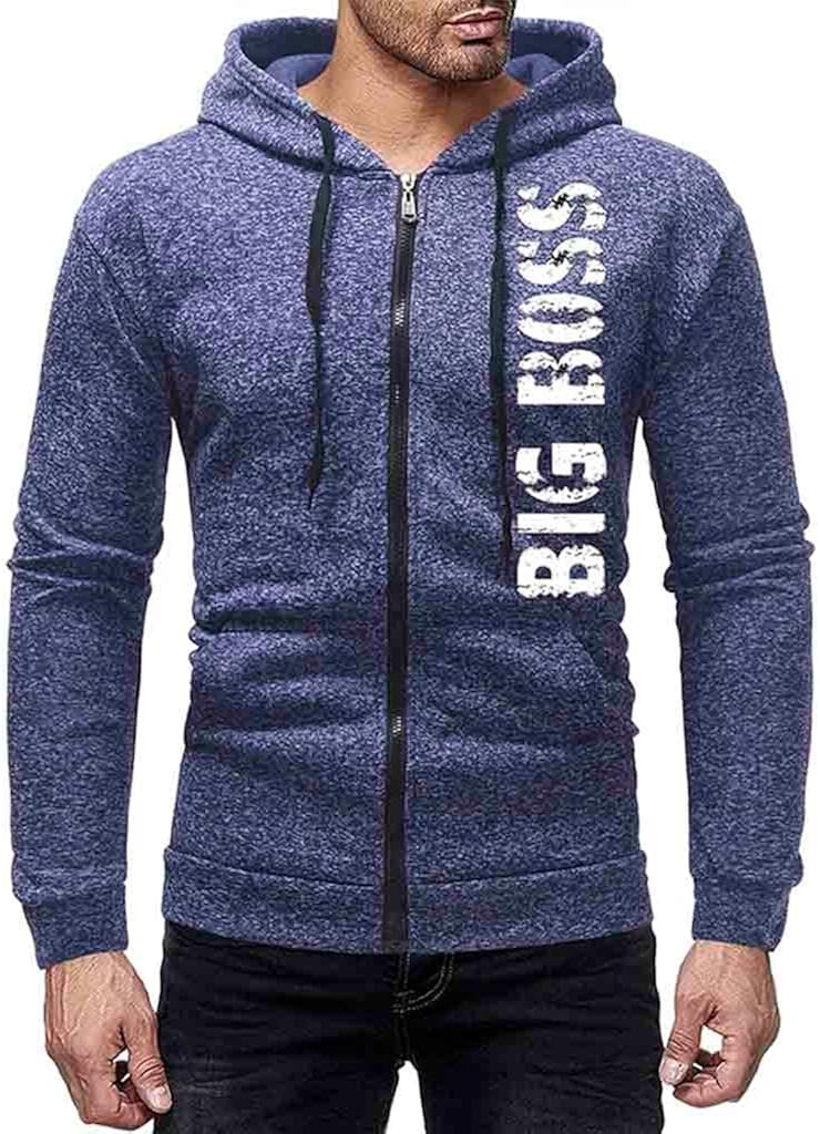 Felpa Con Cappuccio Uomo - Pullover Sportivo Semplice | Per Tutti I Giorni E Sport Casual - Foto 4