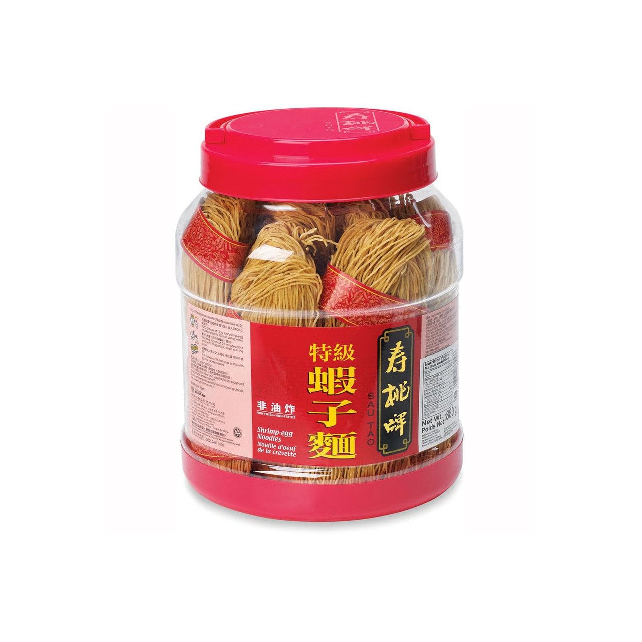 1 BOX OF SAU TAO BRAND CHINESE NOODLES NON-FRIED/SHRIMP-EGG FLAVOR