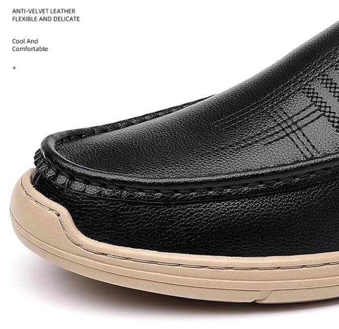 Men's Printed Leather Loafers, Slip-on Loafers3