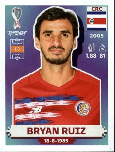Panini World Cup Qatar Sticker #CRC14 Bryan Ruiz Group E Costa Rica Mini Sticker 2022