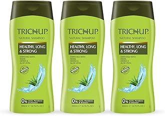 Healthy, Long & Strong Hair Shampoo - The Natural Goodness of Aloe Vera, Neem & Henna | Anti Hair Fall Shampoo For Men & Women - 200ml (Pack of 3)