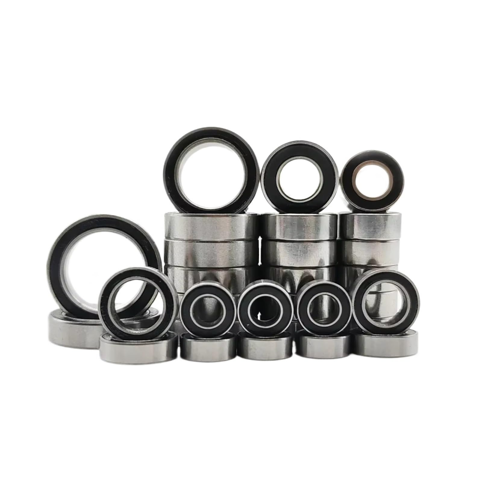 RC Cojinetes Sellados Para 1/10 30 Piezas Kit De Rodamientos De Bolas De Acero Caucho Negro Totalmente Sellado Para Coche RC De 800A Accesorios De Actualización