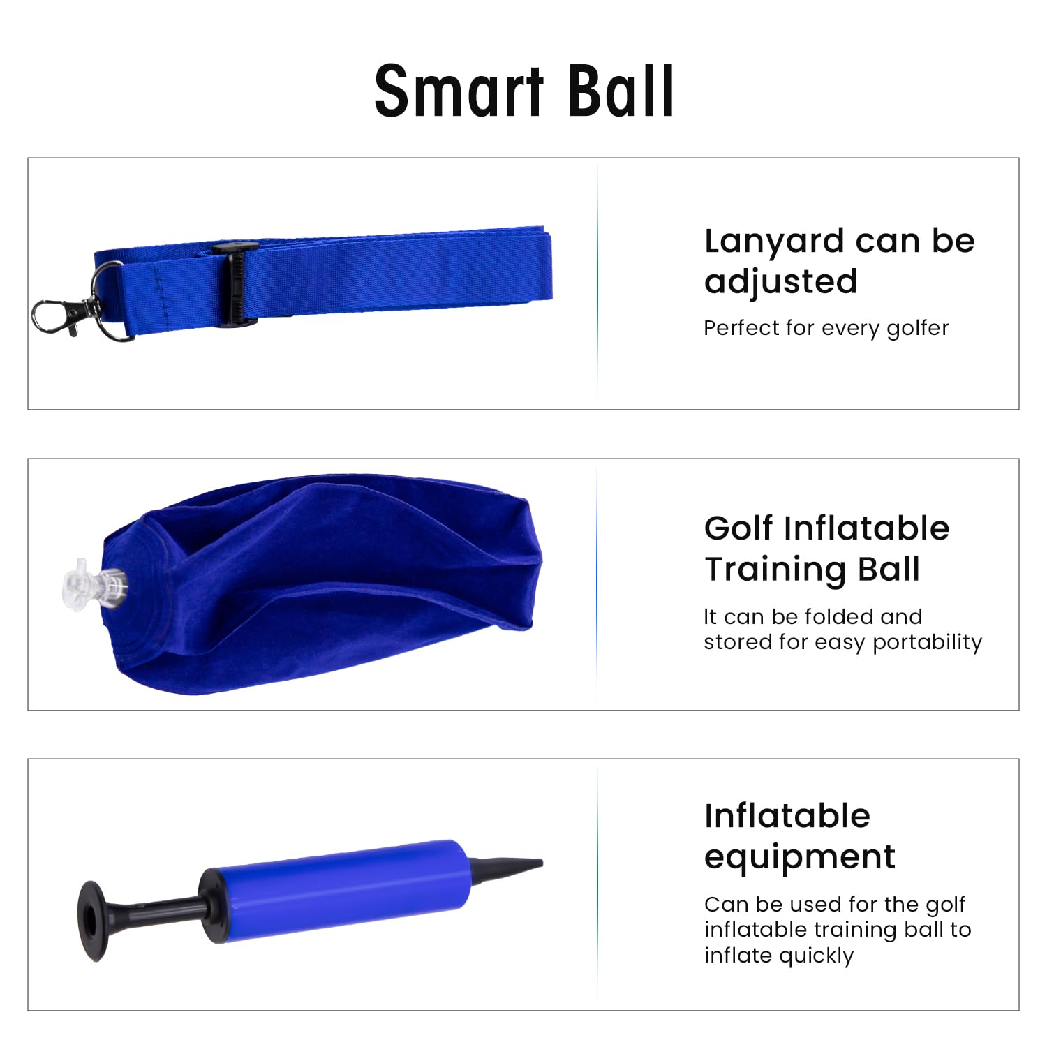 wowtron Golf Swing Training Aid, Stretchable Golf Swing Trainer, Golf Impact Practice Ball & Golf Arm Band for Warm-up, Indoor & Outdoor Practice