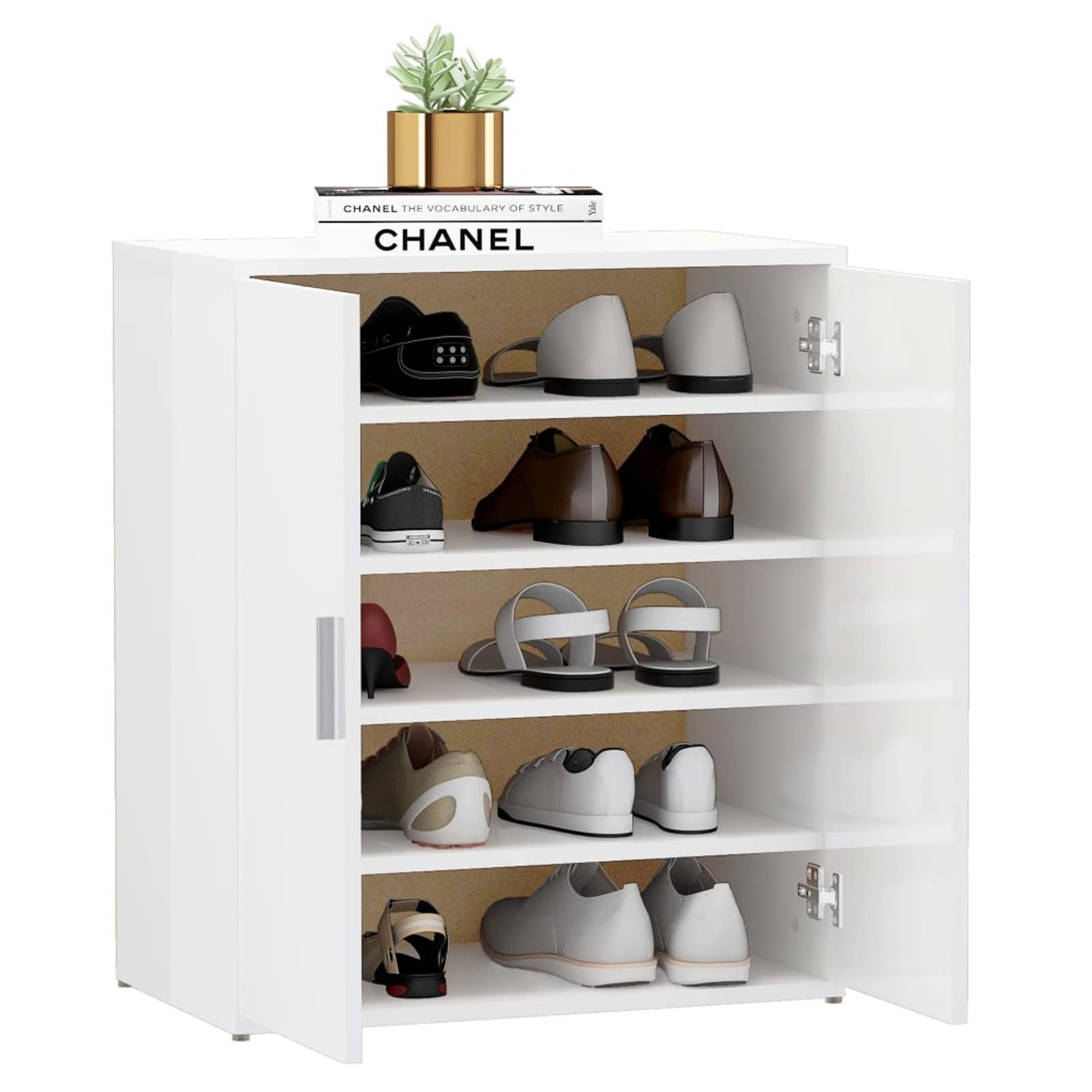 Gecheer Schoenenkast rookeiken 80 x 35,5 x 180 cm houtmateriaal