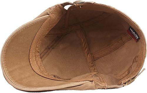 Miniatura 4 de Maxpetus Boina monocromática de algodón plano, gorra de Newsboy, gorra de conducción