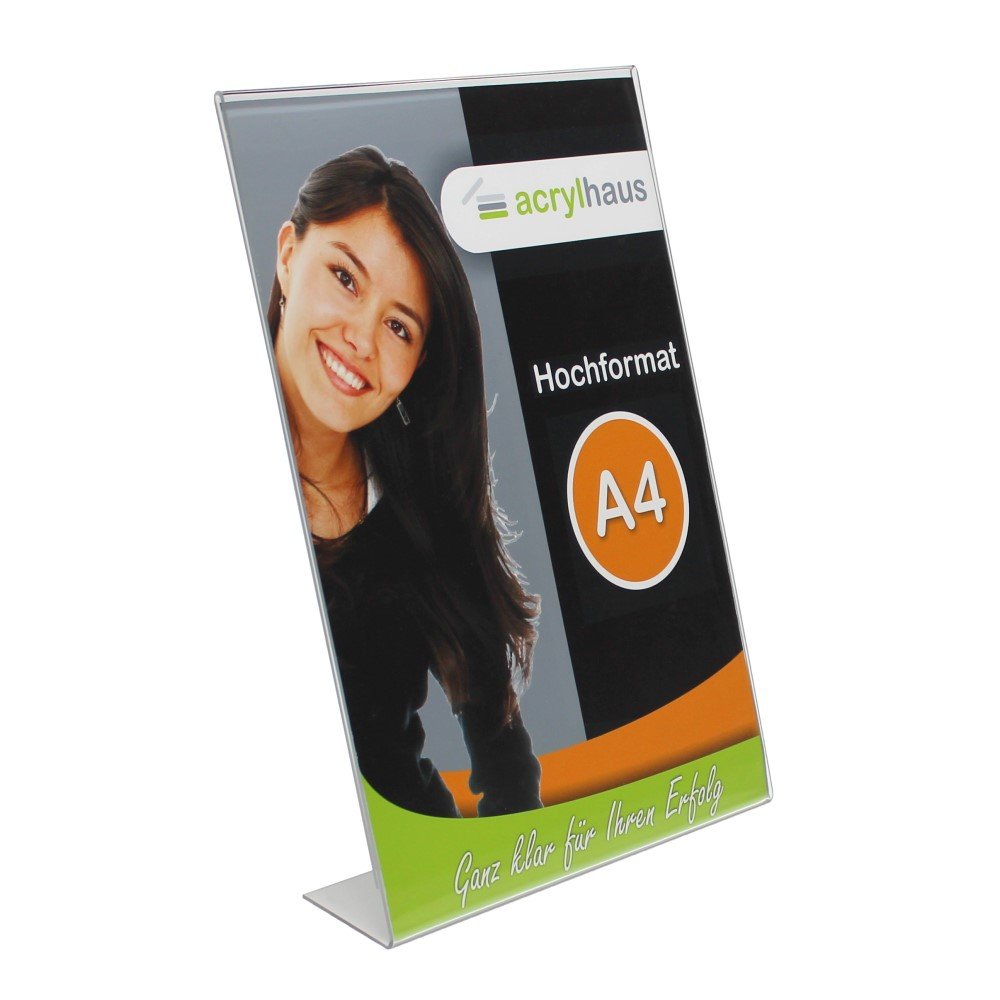 12 Stück DIN A4 L-Ständer/Werbeaufsteller im Hochformat