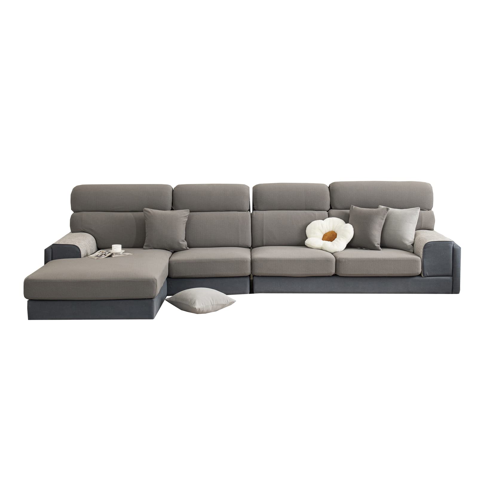 Housse de canapé extensible épaisse confectionnée pour la protection des meubles de salon