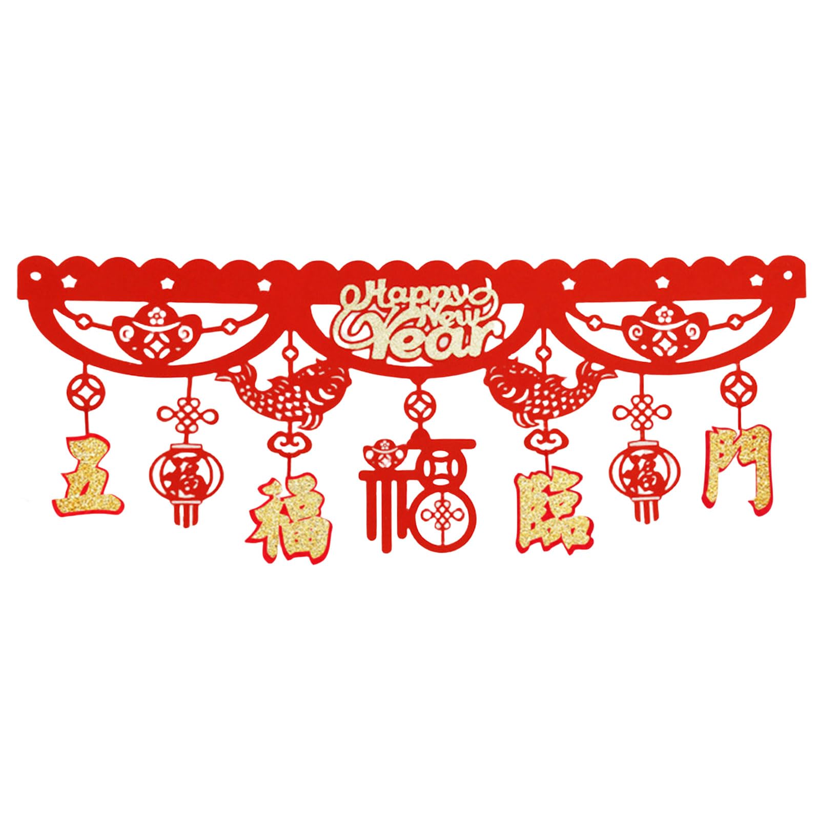 Buxuaaaa Hc040 Hanging Decoration Decorative Garlands Ornament For Event And Gatherings 2025 New Year Colorful Banners Pendant Easy Install Party Decoration