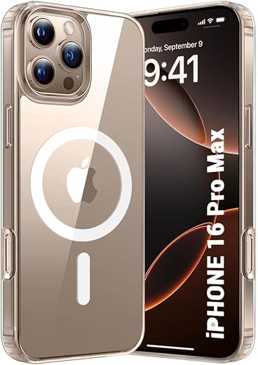 TheGiftKart Ultra-Hybrid Crystal Clear Back Case Cover for iPhone 16 Pro Max | Shockproof Design | Hard Back Cover for iPh...