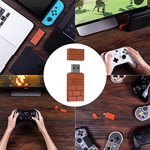 8Bitdo Wireless Controller Bluetooth Adapter for Switch, Windows, Mac, & Raspberry Pi