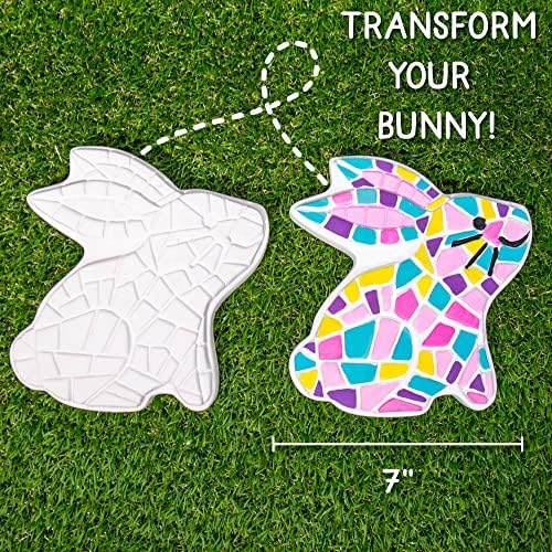 Creative Roots Paint Your Own Bunny Garden Stone, Craft Kits, Stepping Stones Kit for Kids, Ceramics to Paint, Ages 6+ - View 6